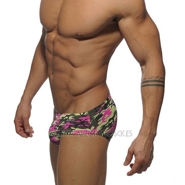 Slip Natacion Addicted Hombre Camuflaje Rosa Baratos